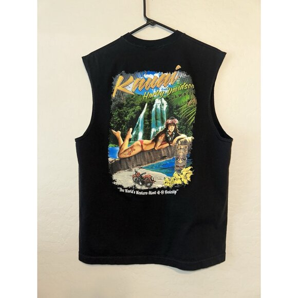 2013 Harley Davidson Single Stitch Tank Tee‎ Shirt Mens Large USA  Kaui Hawaii - Picture 1 of 7